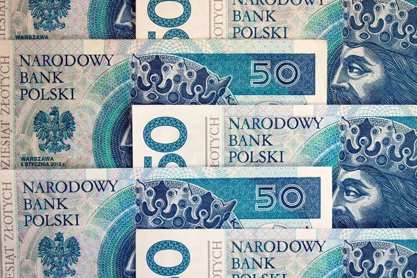 Злоти Крупным Планом Национальная Валюта Польши — стоковое фото