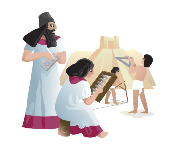 Constructores babilónicos antiguos — Archivo Imágenes Vectoriales