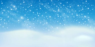 Kış karlı arkaplan, yatay bayrak