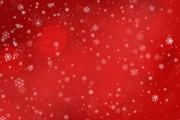 Αφηρημένο Φόντο Χριστουγέννων Λευκό Νιφάδες Χιονιού Στο Κόκκινο — Φωτογραφία Αρχείου