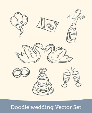 Doodle düğün set