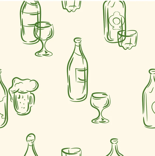 Set de menú de bebidas Doodle — Vector de stock