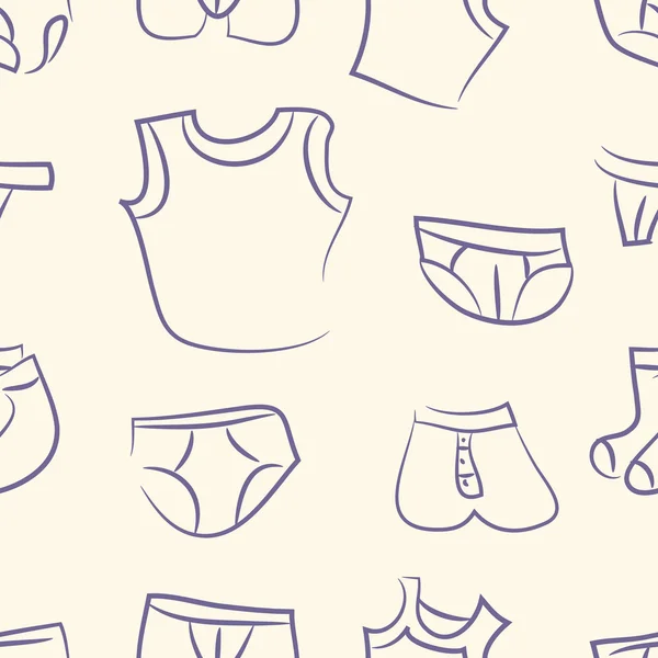 Doodle underwear set — Stock Vector