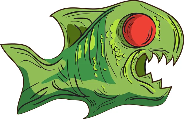 Pesce verde — Vettoriale Stock