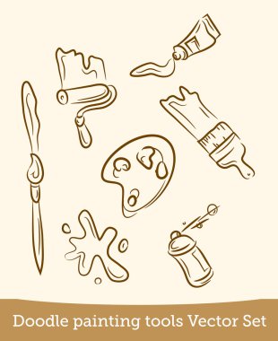 araçlar kümesi boyama doodle