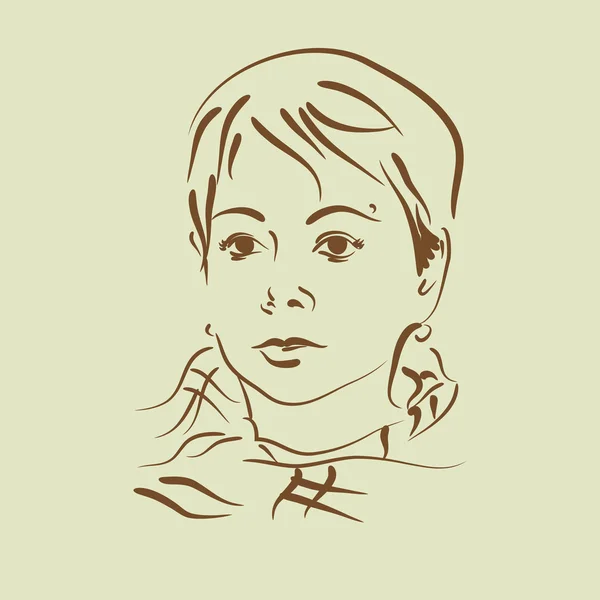 Retrato de mujer — Vector de stock