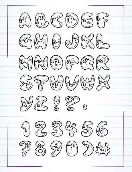 Doodle-Alphabet — Stockvektor