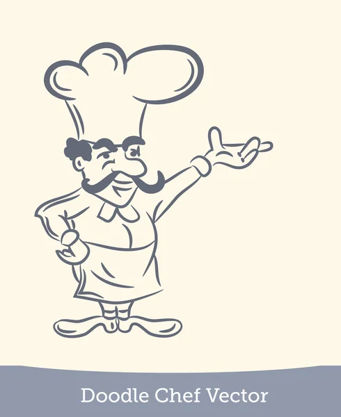 Chef doodle — Vetor de Stock