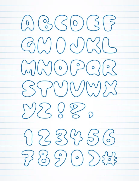 Alphabet Doodle — Image vectorielle