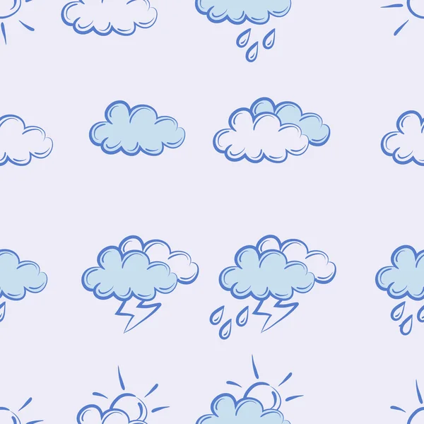 Conjunto de garabatos sin costura pattern.weather — Archivo Imágenes Vectoriales