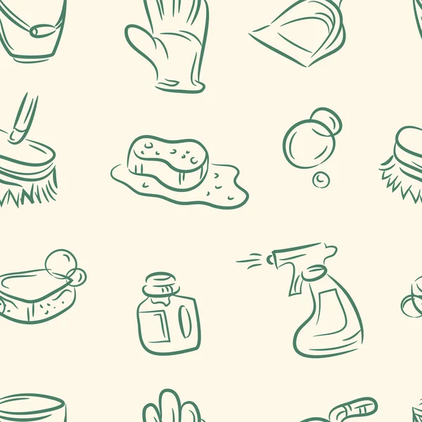 Doodle set curat .Seamless model — Vector de stoc