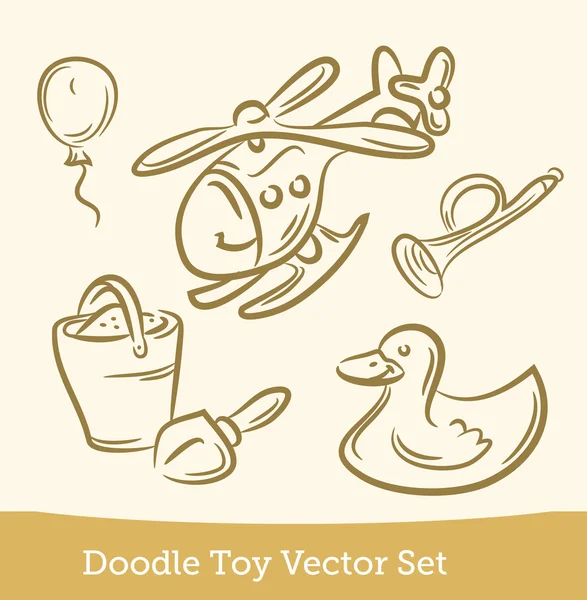 Doodle giocattolo set — Vettoriale Stock