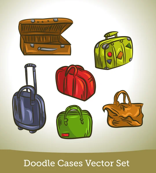 Doodle gevallen set — Stockvector