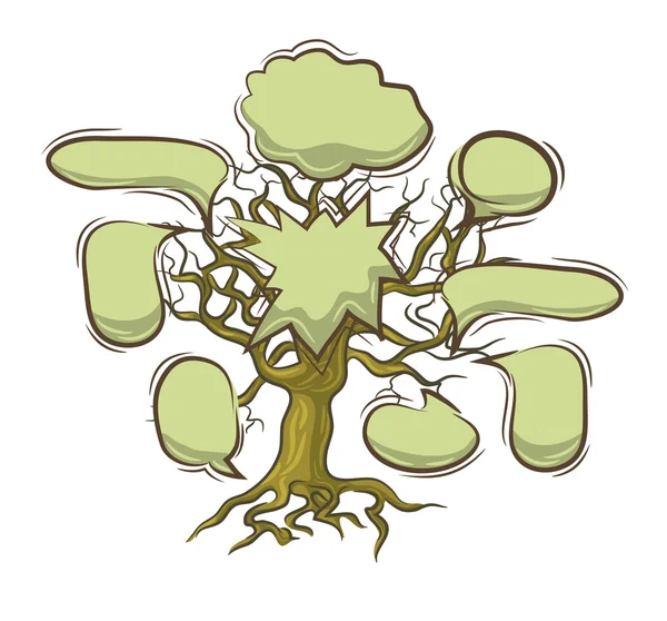 Arbre doodle — Image vectorielle