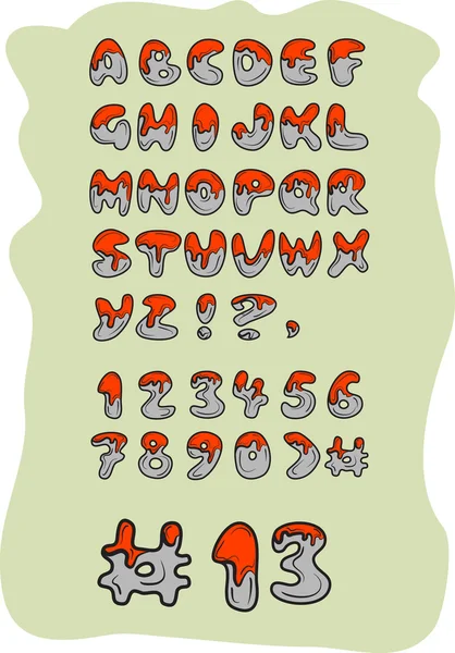 Alphabet num.13 — Stock Vector