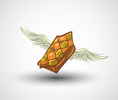 Doodle şeker kanatlı