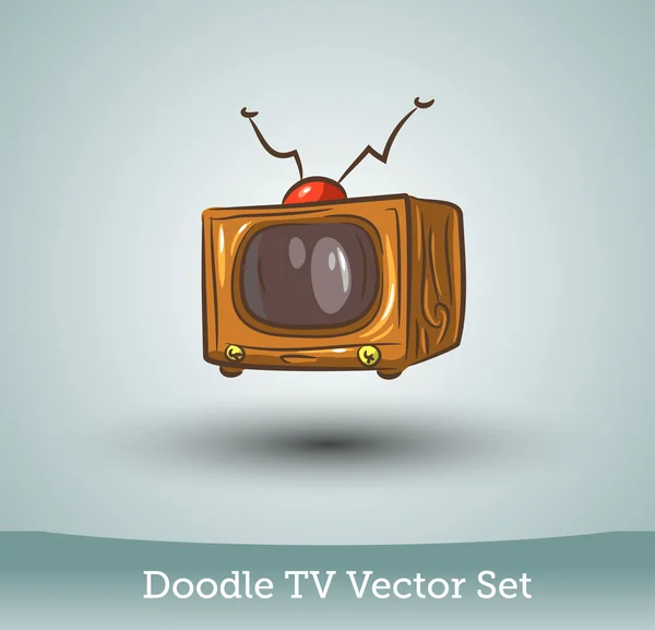 Doodle televizi — Stockový vektor