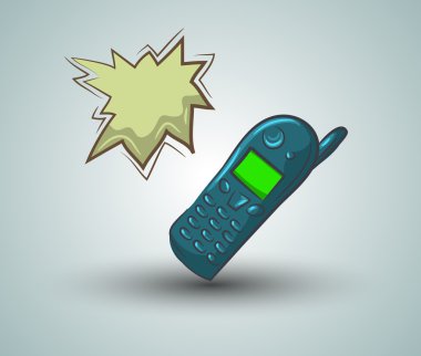 telefonla konuşma balonu doodle