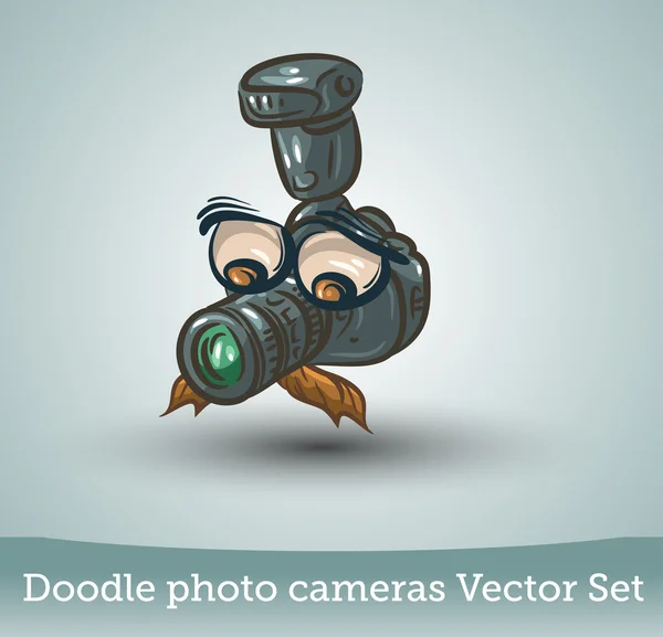 Funny photo camera — Stock Vector