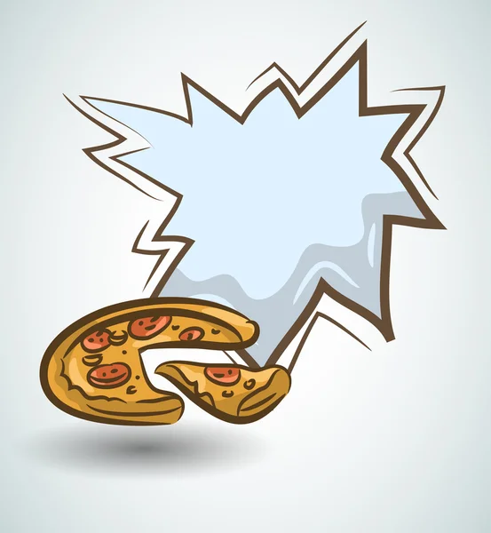 Doodle pizza — Stock Vector