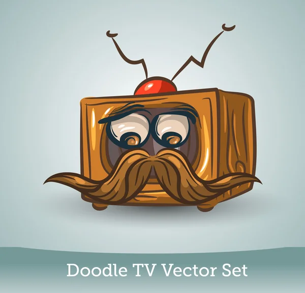 Doodle TV-apparaten — Stock vektor