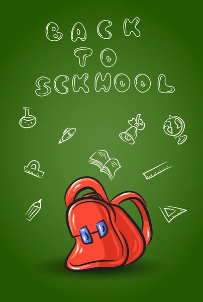 Conjunto de escola Doodle — Vetor de Stock