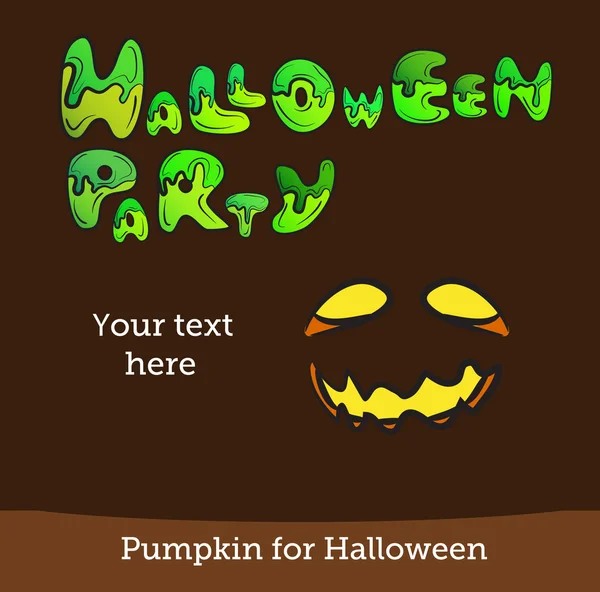 Carte vectorielle Halloween ou fond. Art vectoriel . — Image vectorielle