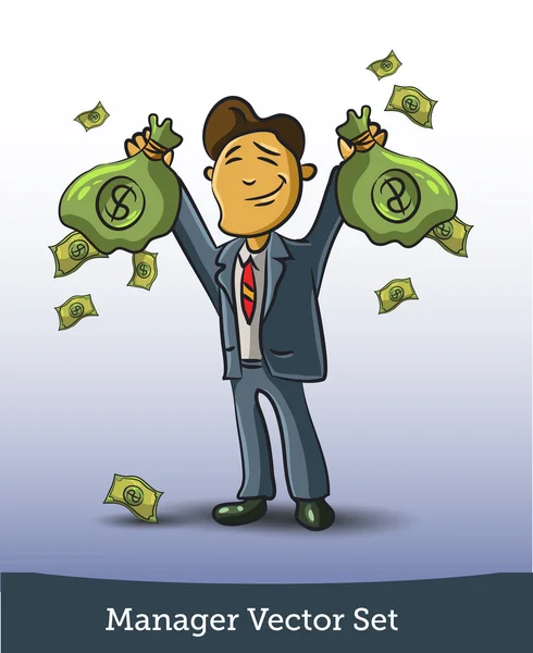 Man and money — Stock Vector