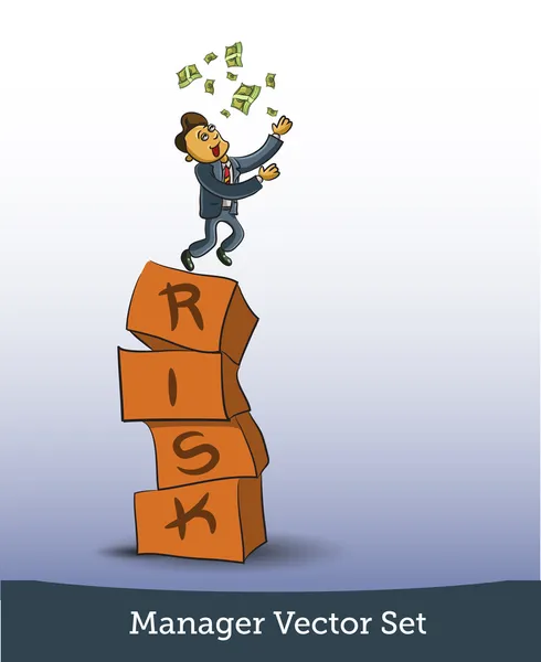 Концепция финансового риска . — стоковый вектор
