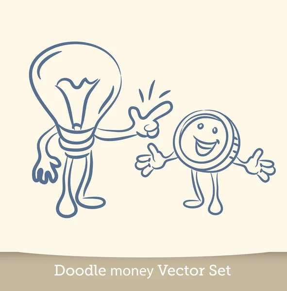 Idea is money concept — Stockvector