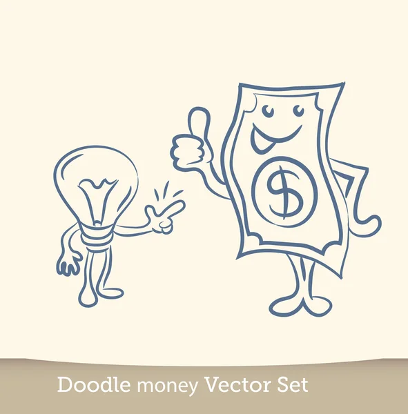 Idea is money concept — Stockvector
