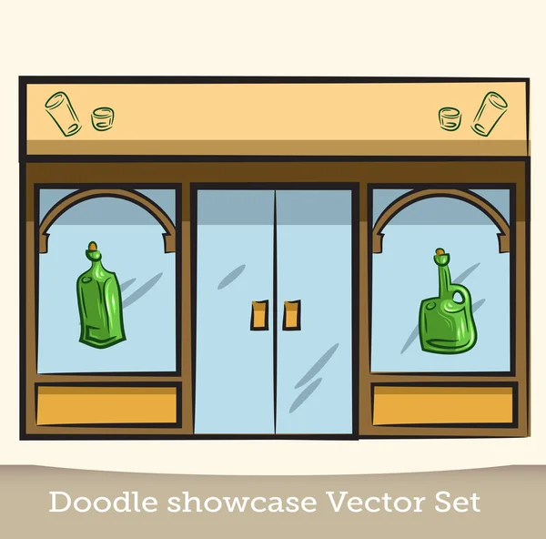 Set vettore vetrina Doodle — Vettoriale Stock