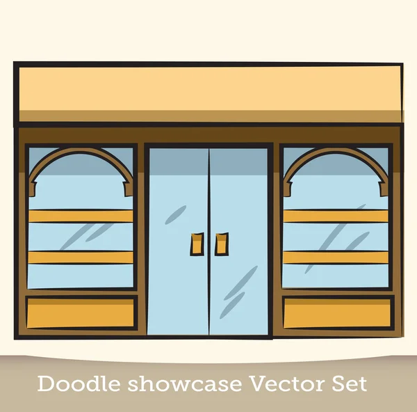 Set vettore vetrina Doodle — Vettoriale Stock