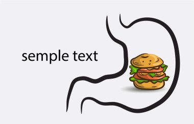hamburger ile mide simgesi