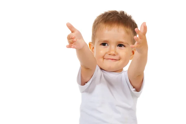 Niño tira de las manos — Foto de Stock