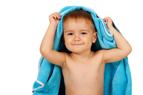 Niño con una toalla — Foto de Stock