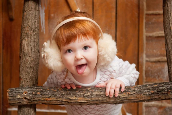 楽しいの肖像画の小さな女の子 — ストック写真