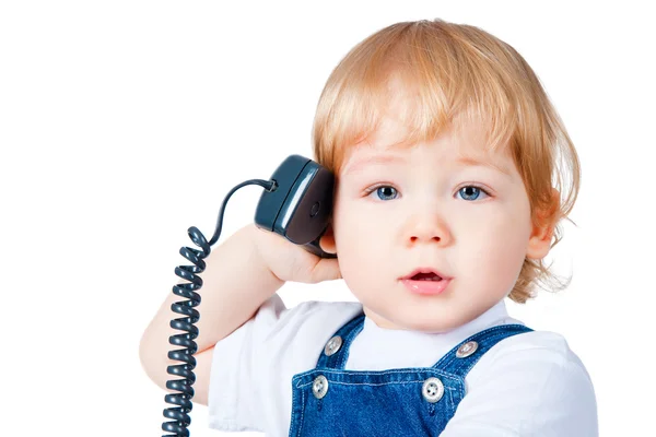 Chico guapo hablando por teléfono — Foto de Stock