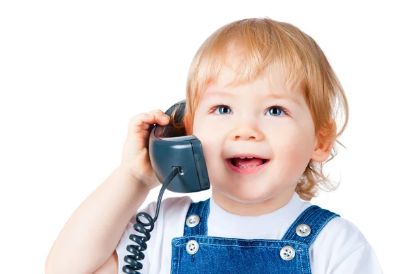 Bello ragazzo che parla al telefono — Foto Stock