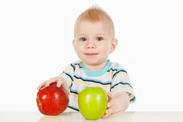 The boy with apples — Stock Photo, Image