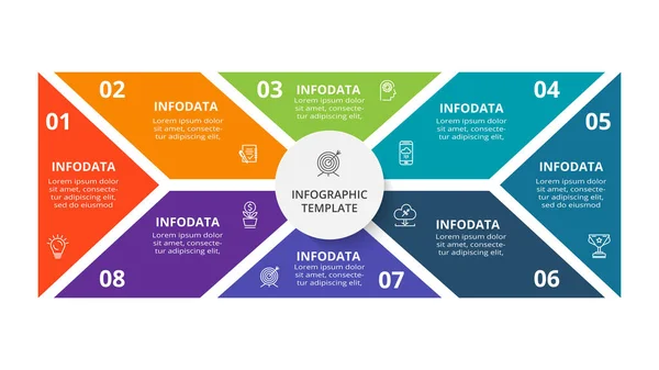 Diagram Koncepció Infografikai Lehetőségek Alkatrészek Vagy Folyamatok Üzleti Adatok Megjelenítése — Stock Vector