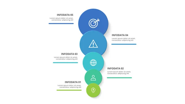 Kreatív Infografika Lépésekkel Opciókkal Alkatrészekkel Vagy Folyamatokkal — Stock Vector
