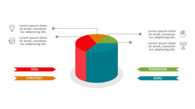 Okları yukarı taşıyıcı piramit bilgi, diyagram şeması, üçgen grafik sunumu.