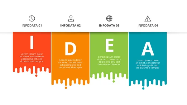 Concepto Creativo Para Infografía Con Pasos Opciones Piezas Procesos — Vector de stock