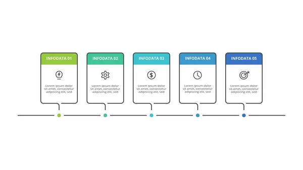 Timeline Elements Infographic Template Web Business — Image vectorielle