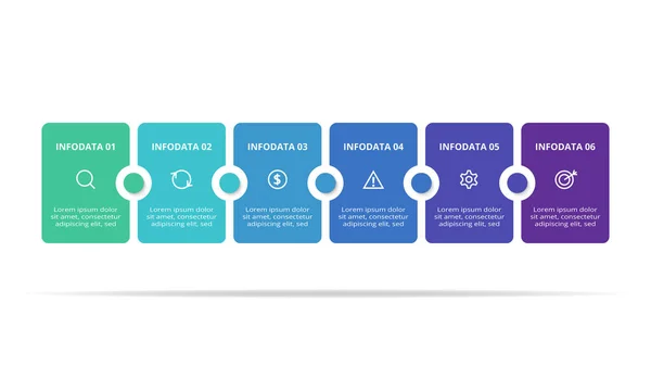 Infografía Rectángulos Con Pasos Opciones Piezas Procesos — Archivo Imágenes Vectoriales