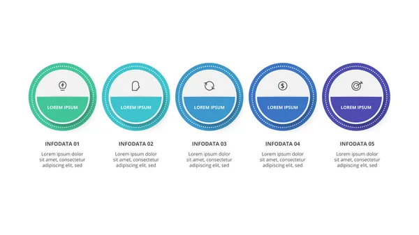 Kreatív Koncepció Lépéses Infografikához Opciókkal Alkatrészekkel Vagy Folyamatokkal — Stock Vector