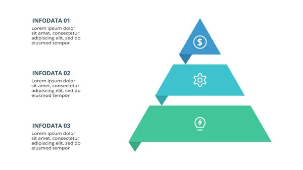 Pyramid Elements Infographic Template Web Business Presentations Vector Illustration — Archivo Imágenes Vectoriales