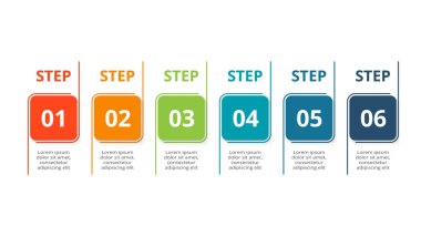 Rectangle concept for infographic with 6 steps, options, parts or processes.
