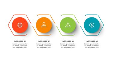 Circle concept for infographic with 4 steps, options, parts or processes.